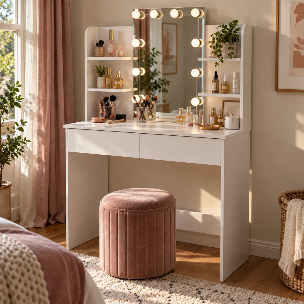 Hallie Hollywood dressing table, finish close-up