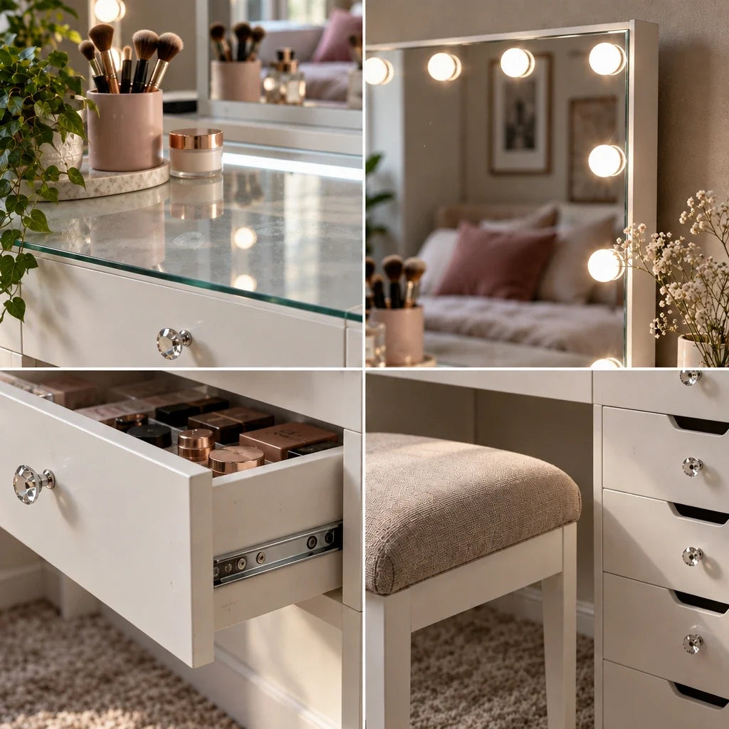 Serena Hollywood dressing table, finish close-up