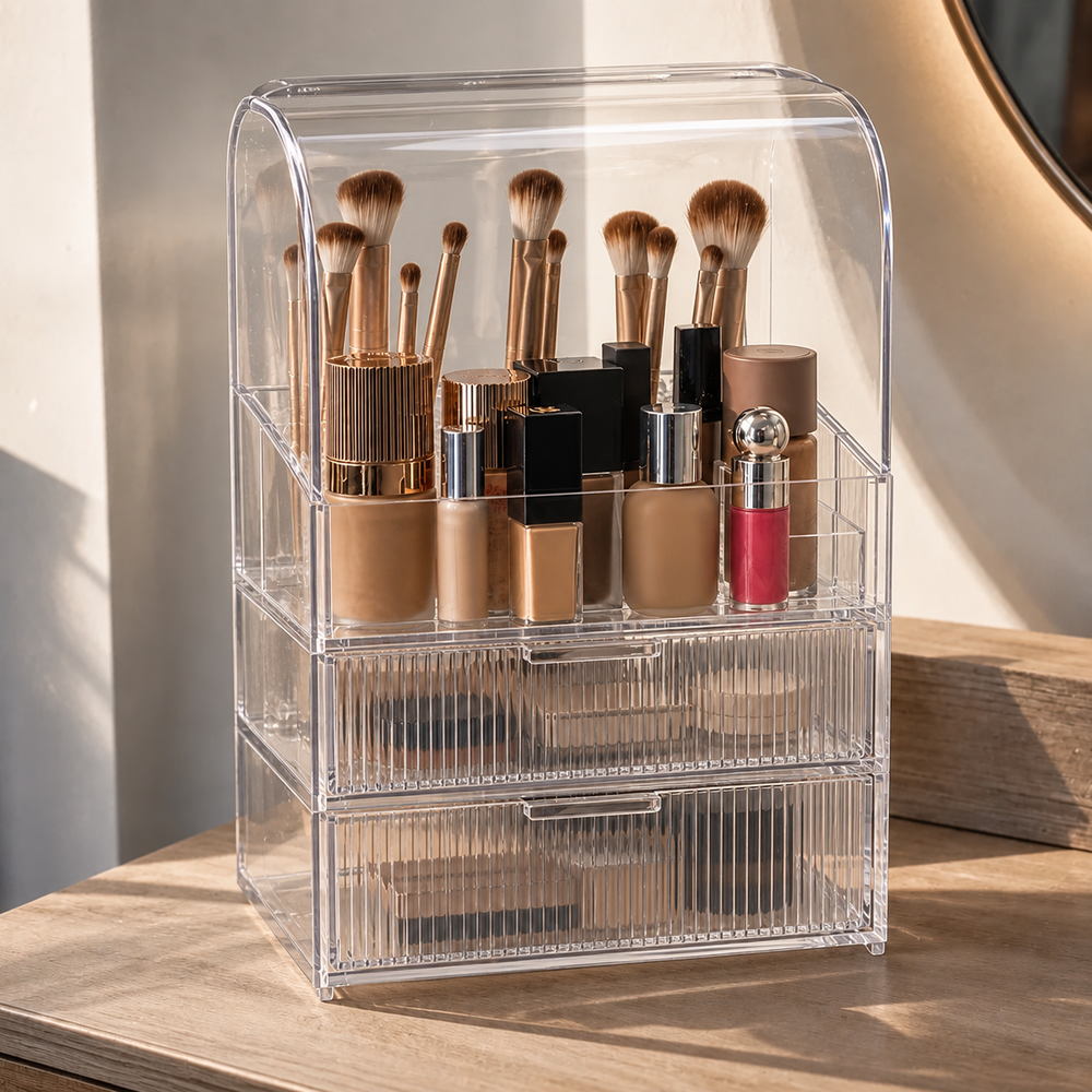 Everyday Edit Clear Makeup Organiser | Eleva regenerated |01