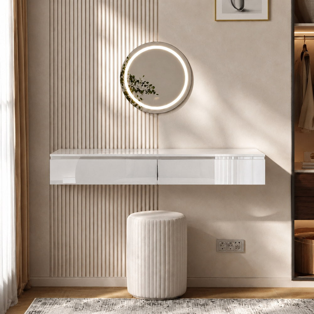 Floating Glow Wall Vanity in Gloss White | Eleva regenerated |02