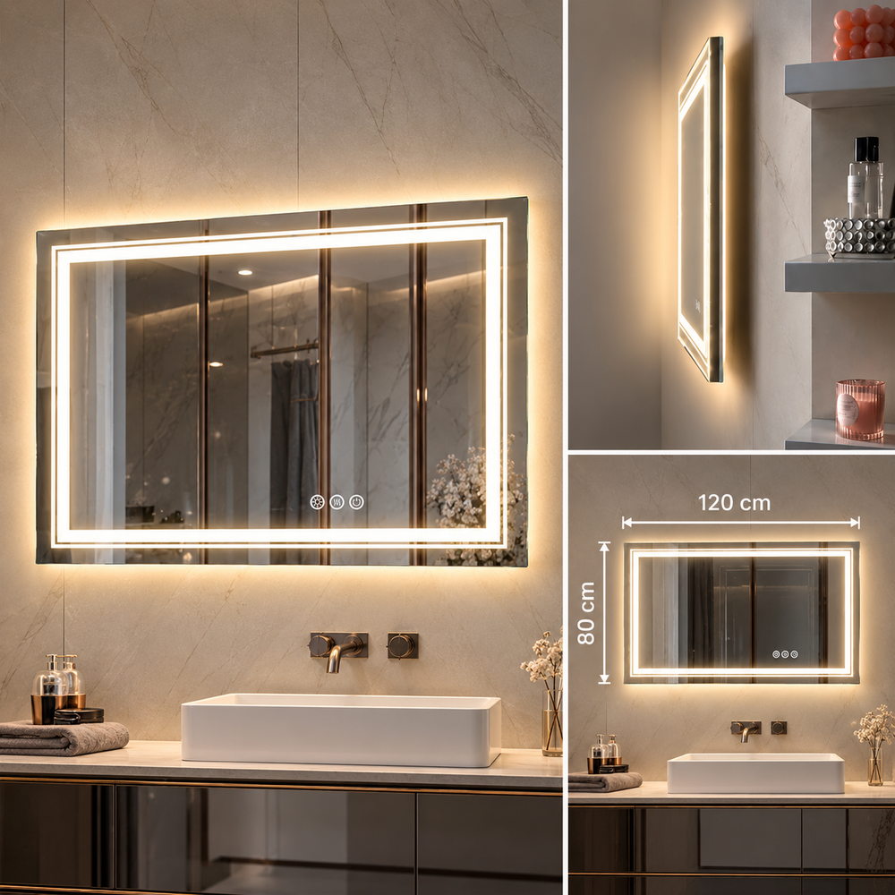 Aura Backlit LED Wall Mirror | Eleva regenerated |02