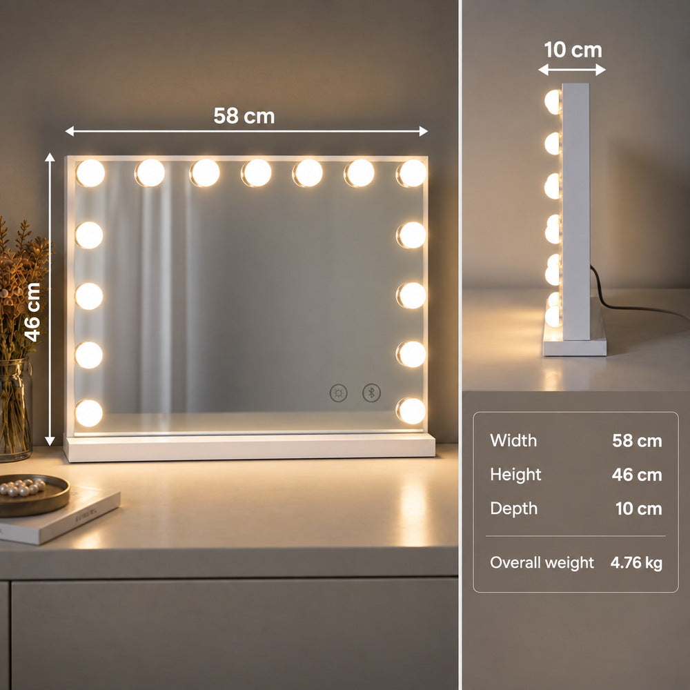 Get-Ready Playlist Bluetooth Vanity Mirror | Eleva regenerated |02