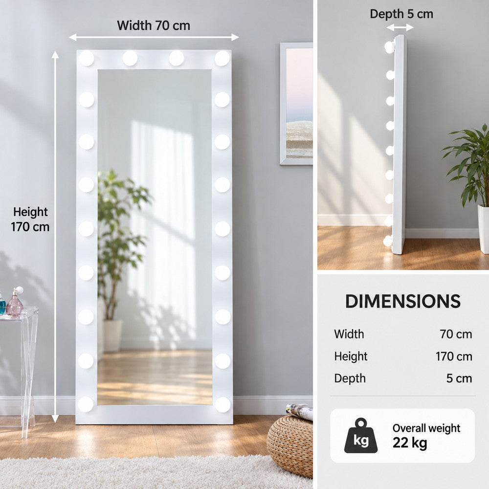 Main Character Full Length Mirror in White | Eleva regenerated |02