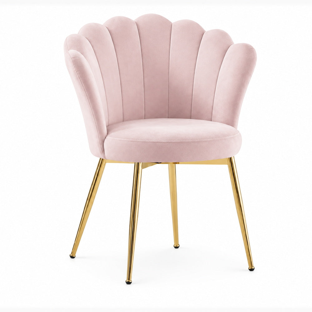 Mermaid Shell Velvet Vanity Chair | Eleva regenerated |04