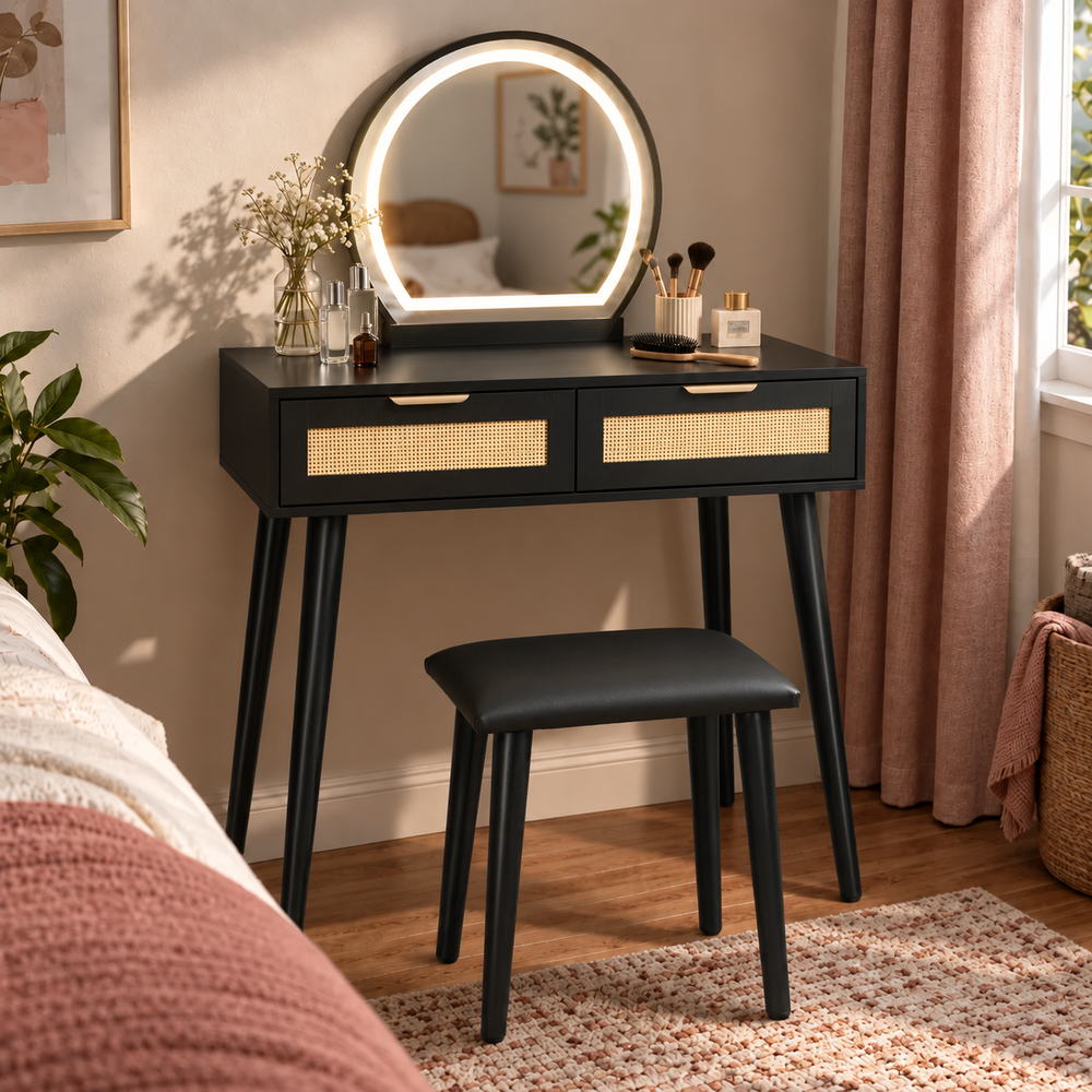 Boho Soul Vanity Set in Black | Eleva regenerated |04