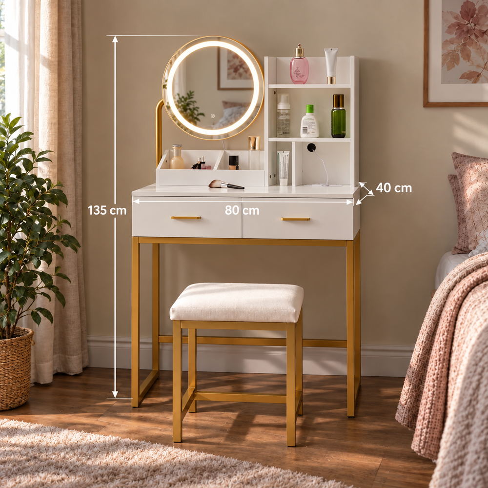 Halo Round Mirror Vanity Set | Eleva regenerated |05