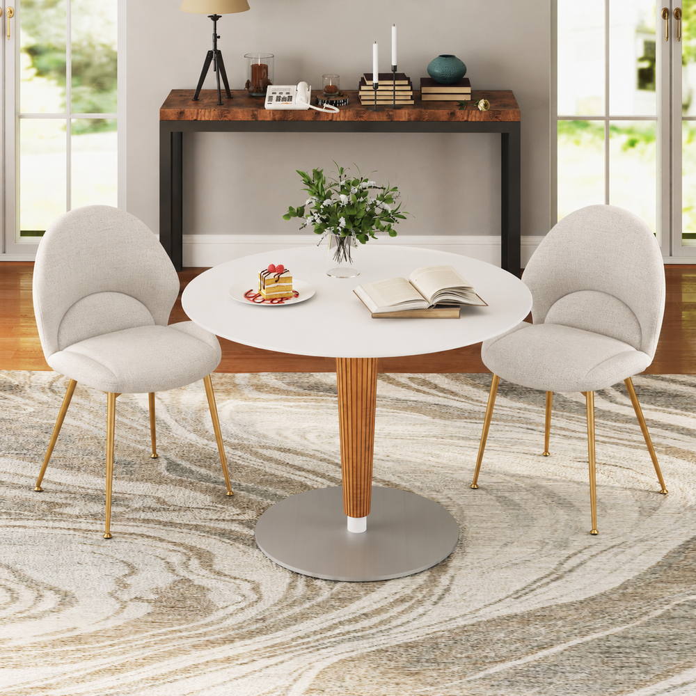 Whisper Grey Bouclé Vanity Chair Pair | Eleva regenerated |05