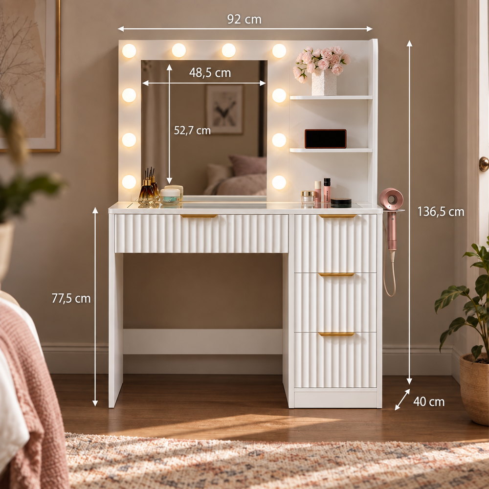 Ribbed Romance Hollywood Vanity | Eleva regenerated |06