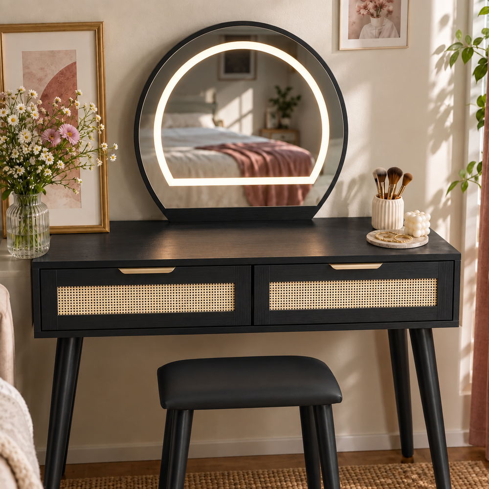 Boho Soul Vanity Set in Black | Eleva regenerated |07