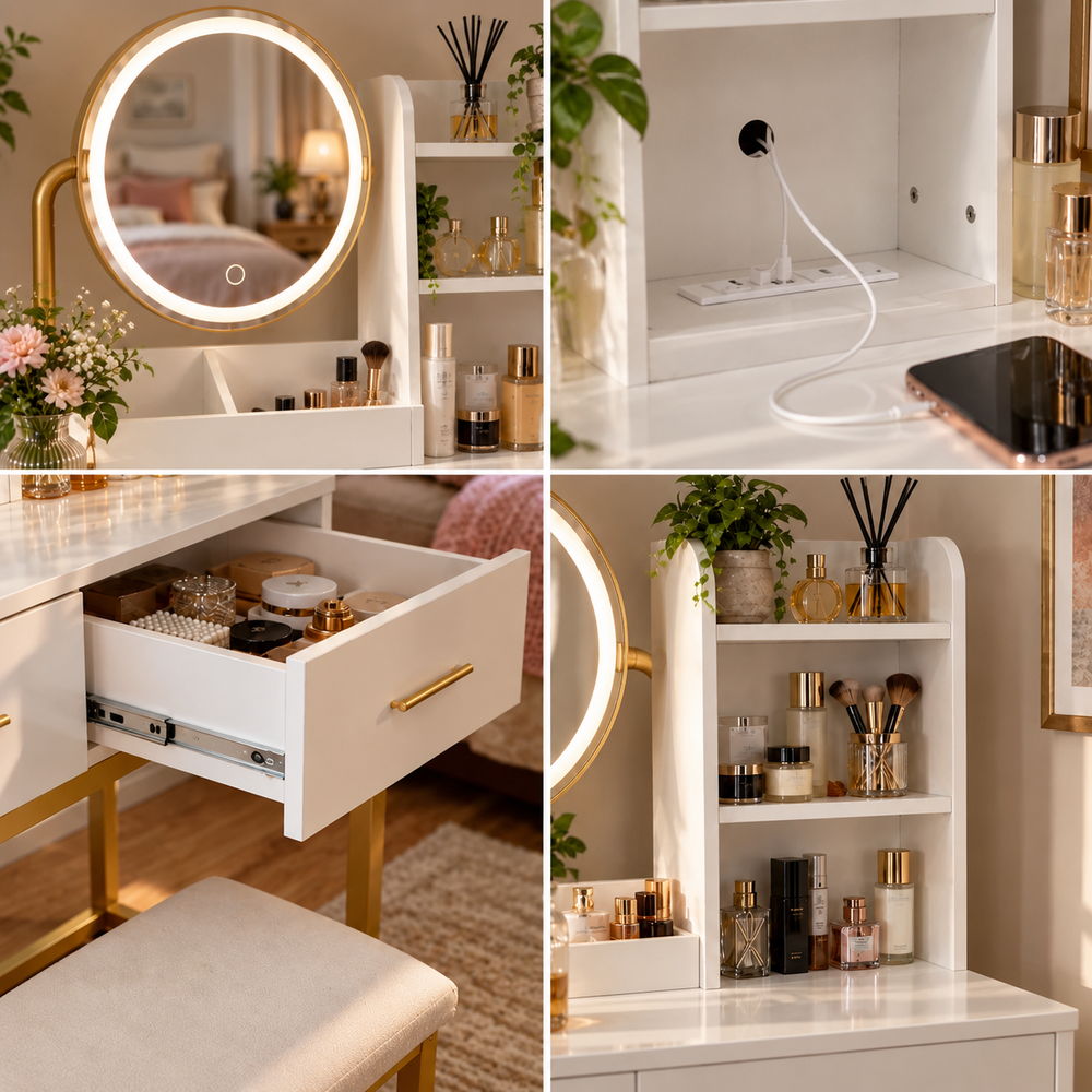 Halo Round Mirror Vanity Set | Eleva regenerated |07