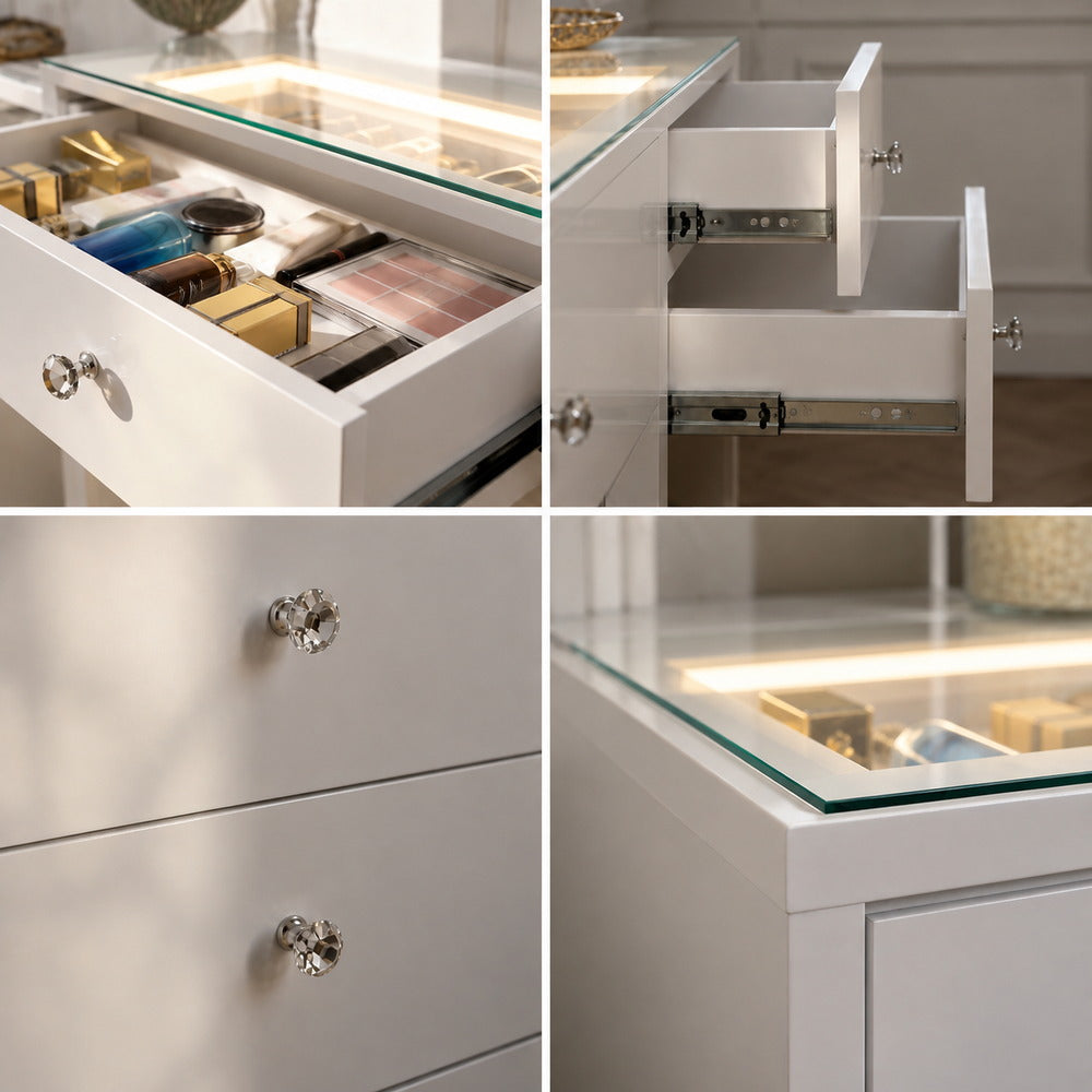 Lit From Within Glass Top Dressing Table | Eleva regenerated |08