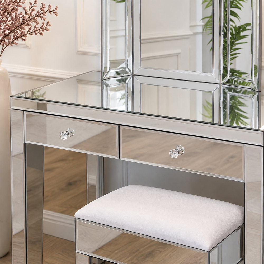 Silver Lining Mirrored Dressing Table | Eleva regenerated |09
