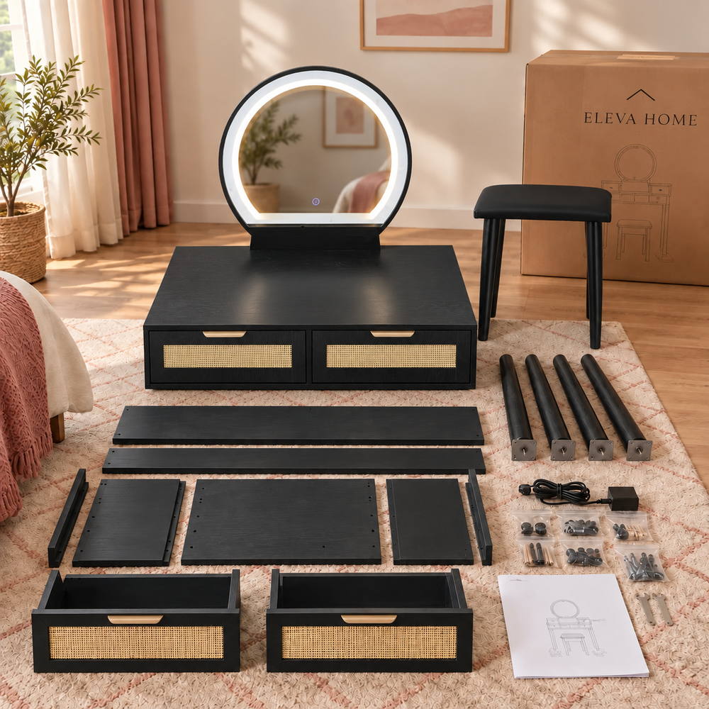 Boho Soul Vanity Set in Black | Eleva regenerated |09