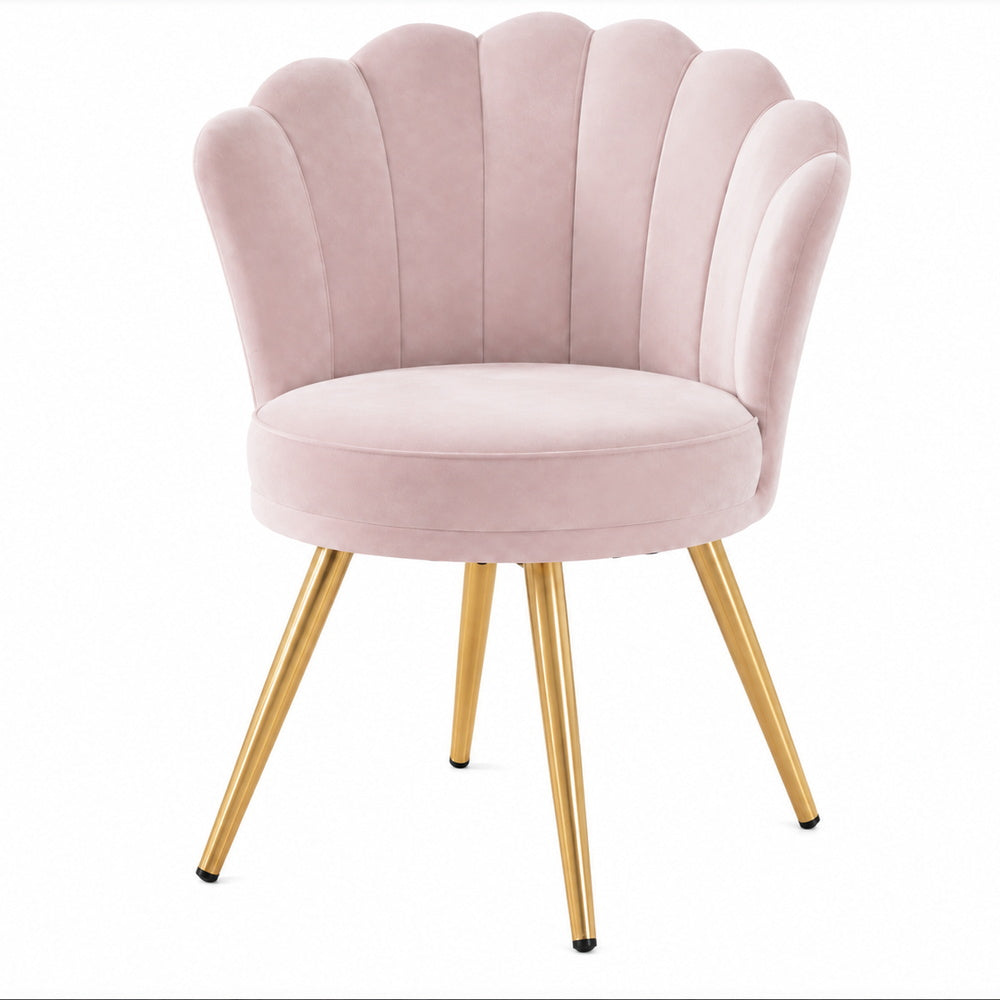 Mermaid Shell Velvet Vanity Chair | Eleva regenerated |16