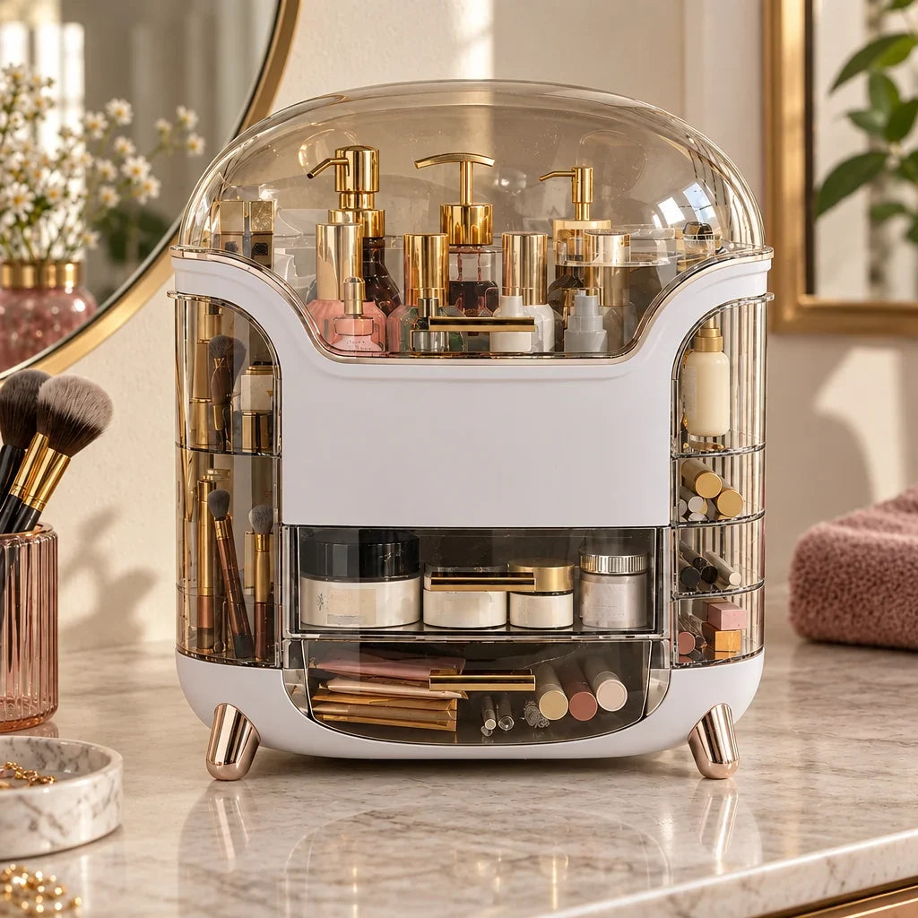 Lulu makeup organiser, close-up details