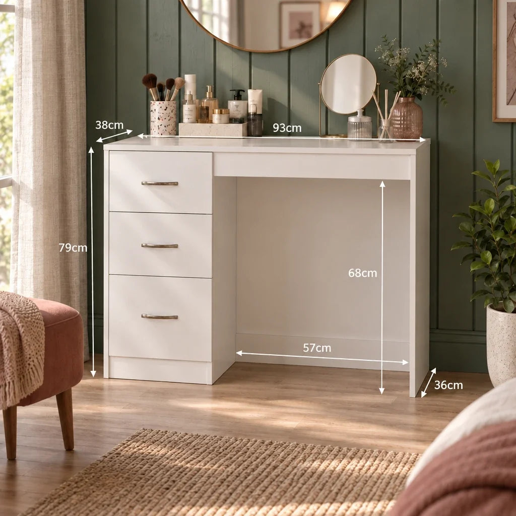 Alice white dressing table dimensions