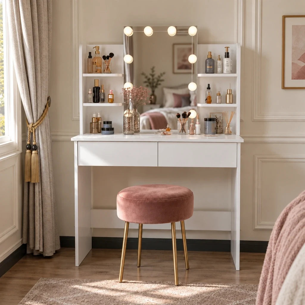 Hallie Hollywood dressing table, front view