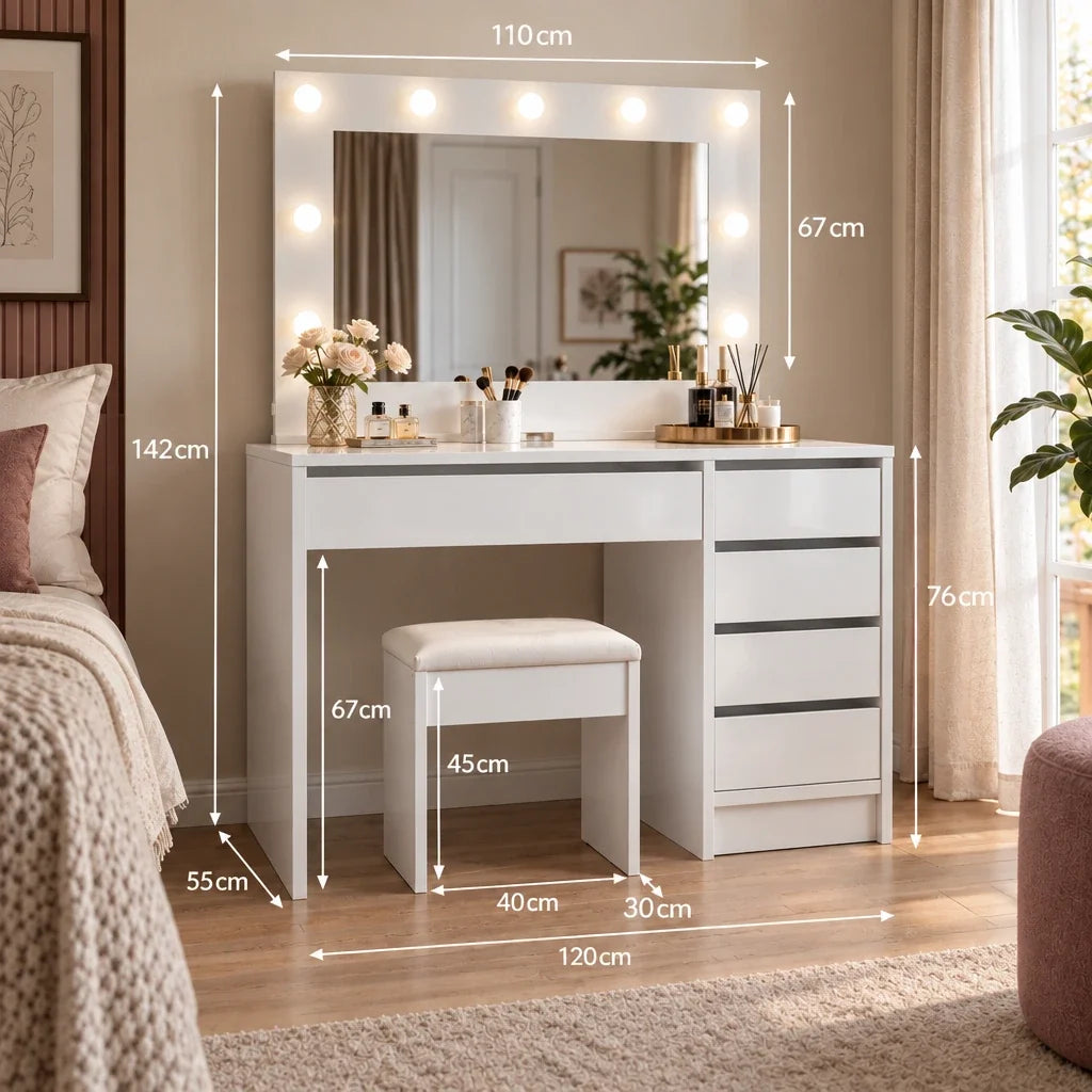 Grace Hollywood dressing table dimensions