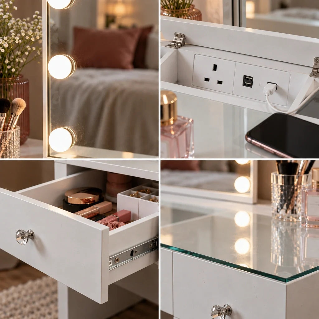 Serena Hollywood dressing table, close-up details