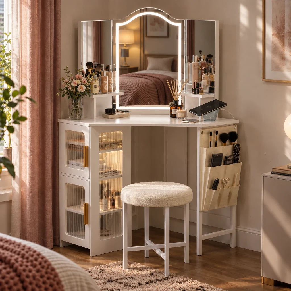 Amelie dressing table set, finish close-up