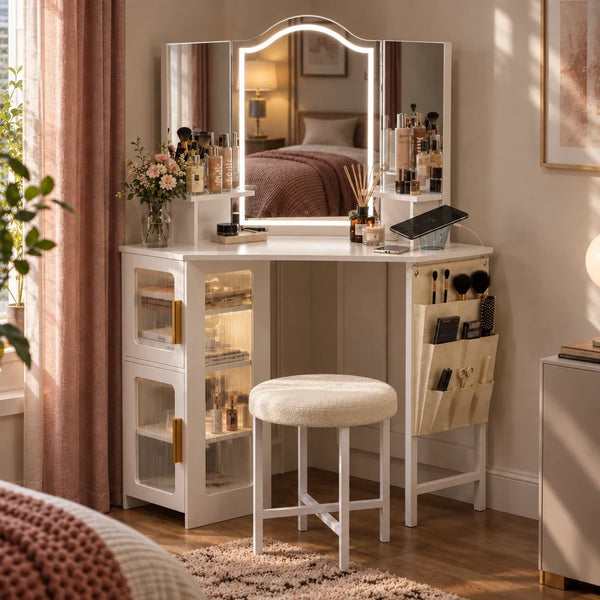 Amelie dressing table set, finish close-up