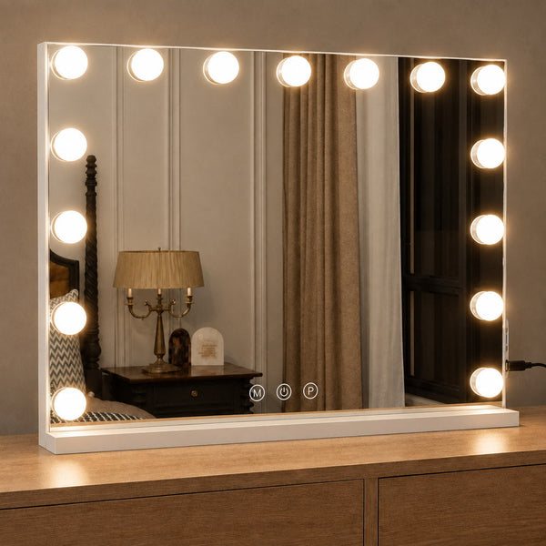 Showtime Hollywood Mirror with 15 Bulbs | Eleva regenerated |01