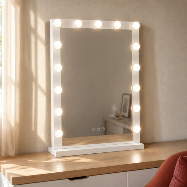 Leading Lady Hollywood Mirror in White | Eleva regenerated |01