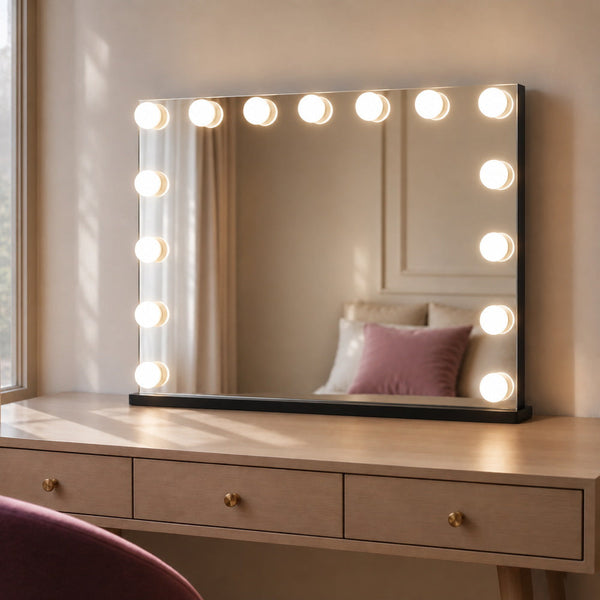 Black Tie Large Hollywood Mirror | Eleva regenerated |01
