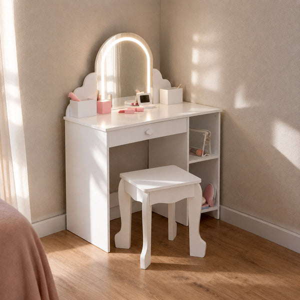 Little Dreamer Kids Vanity with Stool | Eleva regenerated |01