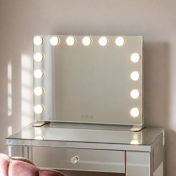 Silver Screen Frameless Hollywood Mirror | Eleva regenerated |01