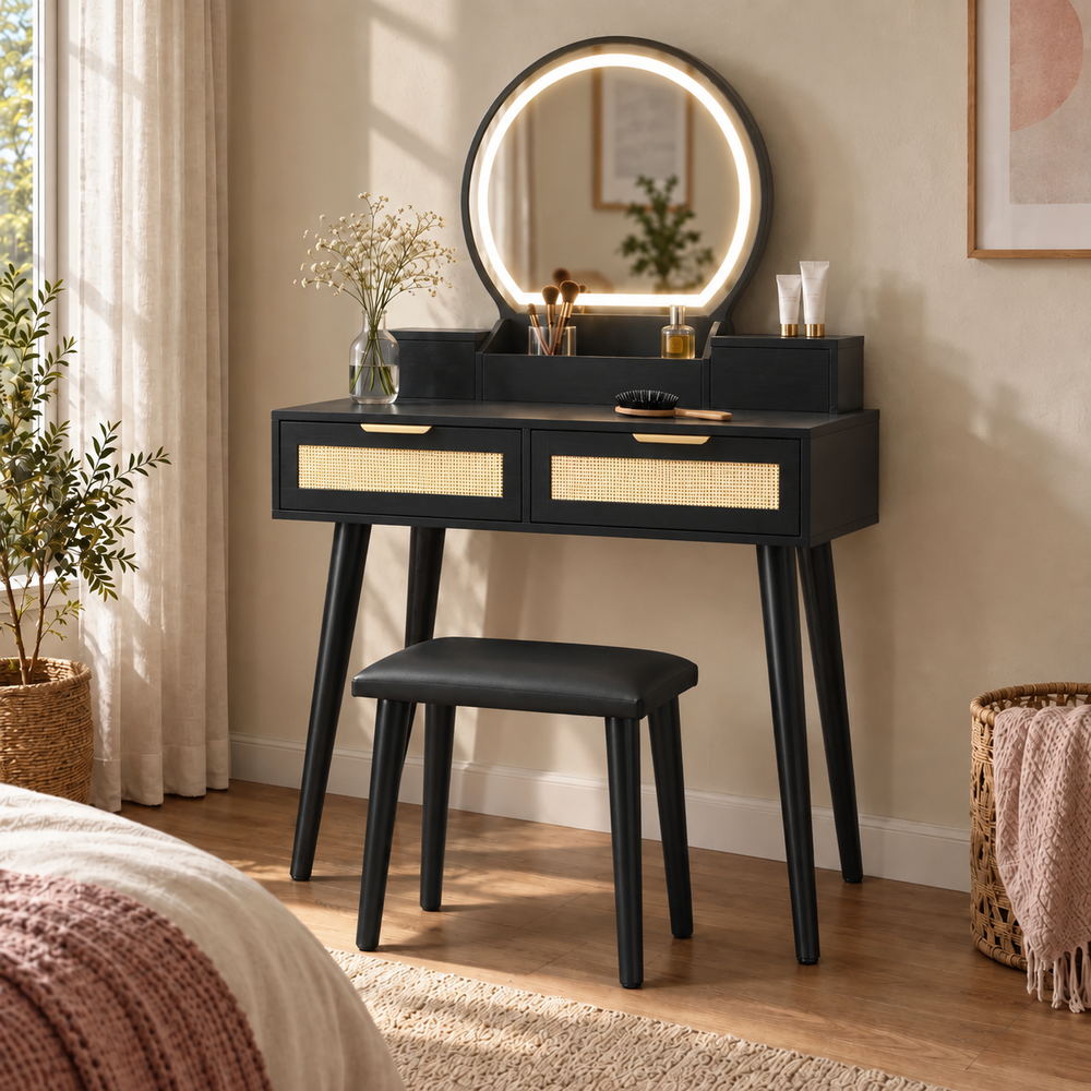 Boho Soul Vanity Set in Black | Eleva regenerated |01
