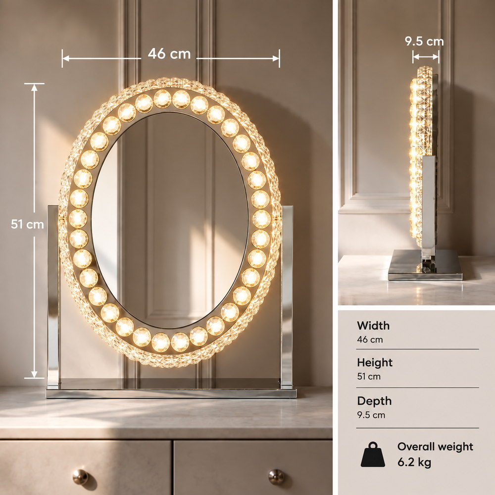 Fairytale Crystal Light-Up Mirror | Eleva regenerated |02