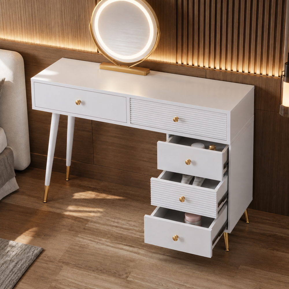 Date Night White & Gold Dressing Table | Eleva regenerated |03