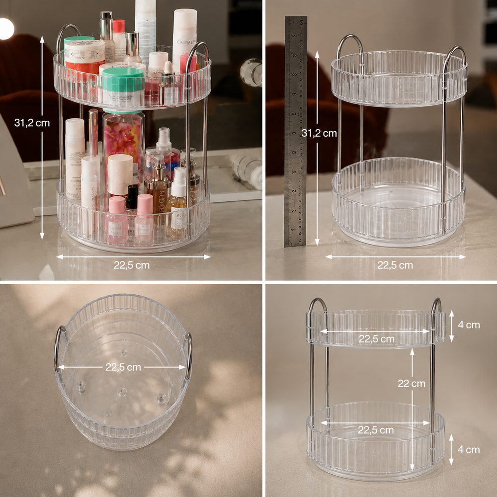 Twirl & Glow Rotating Skincare Organiser | Eleva regenerated |03