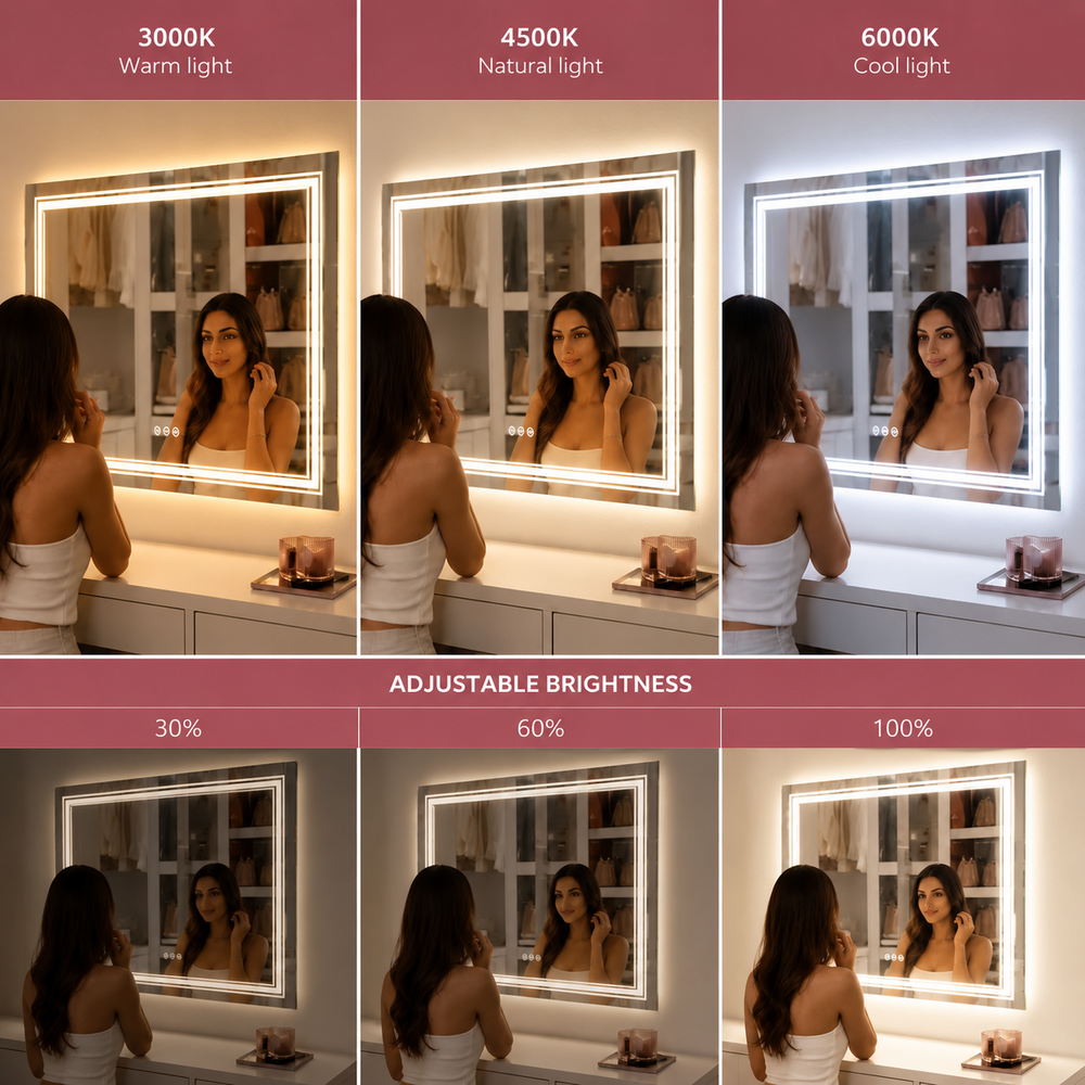 Aura Backlit LED Wall Mirror | Eleva regenerated |03
