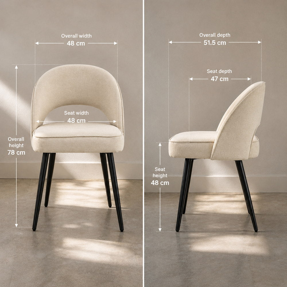 Warm Latte Tufted Vanity Chairs, Set of 2 | Eleva regenerated |03