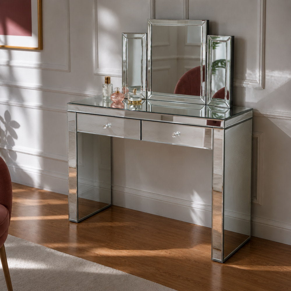 Silver Lining Mirrored Dressing Table | Eleva regenerated |03