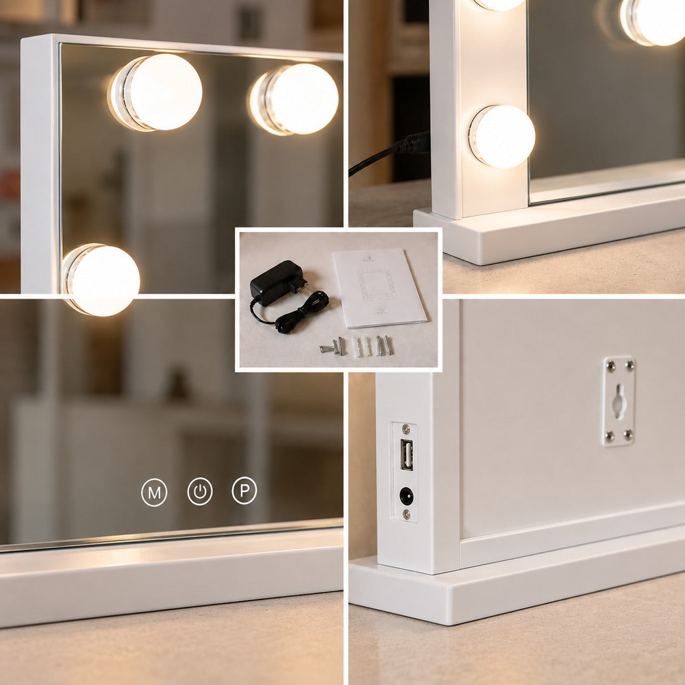 Showtime Hollywood Mirror with 15 Bulbs | Eleva regenerated |04
