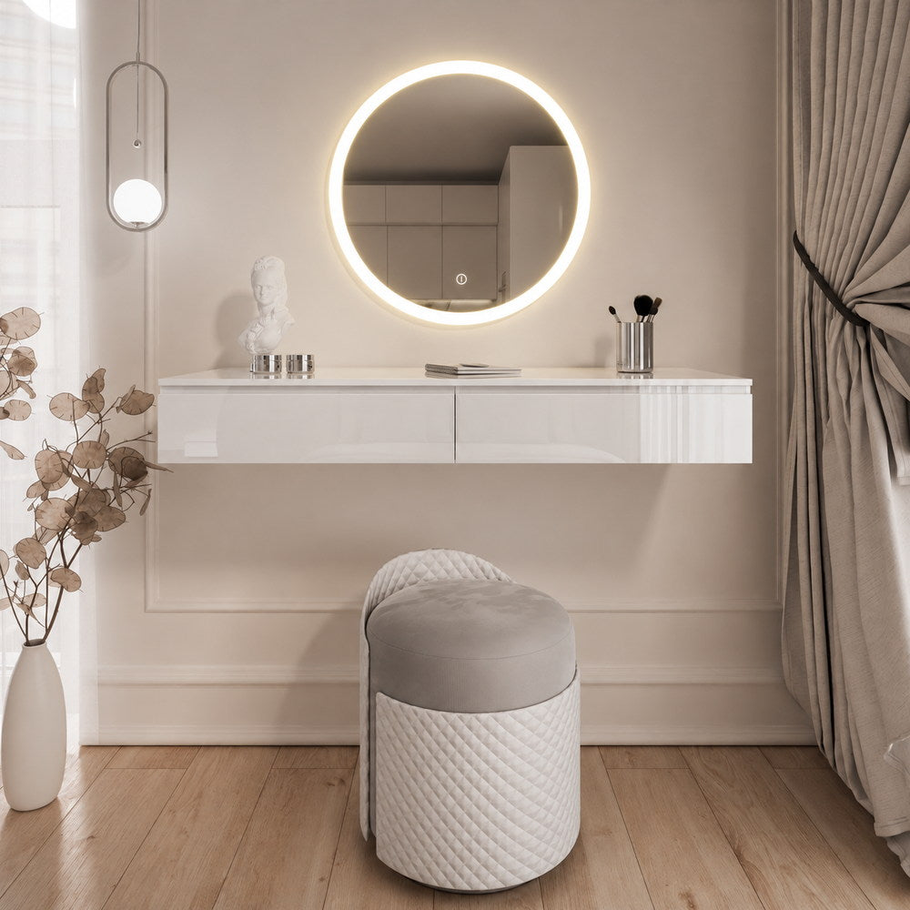 Floating Glow Wall Vanity in Gloss White | Eleva regenerated |04