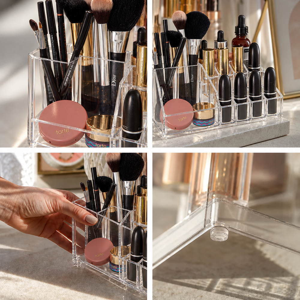 Lipstick Library Clear Acrylic Organiser | Eleva regenerated |04