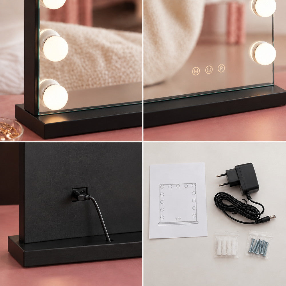 Black Tie Large Hollywood Mirror | Eleva regenerated |05
