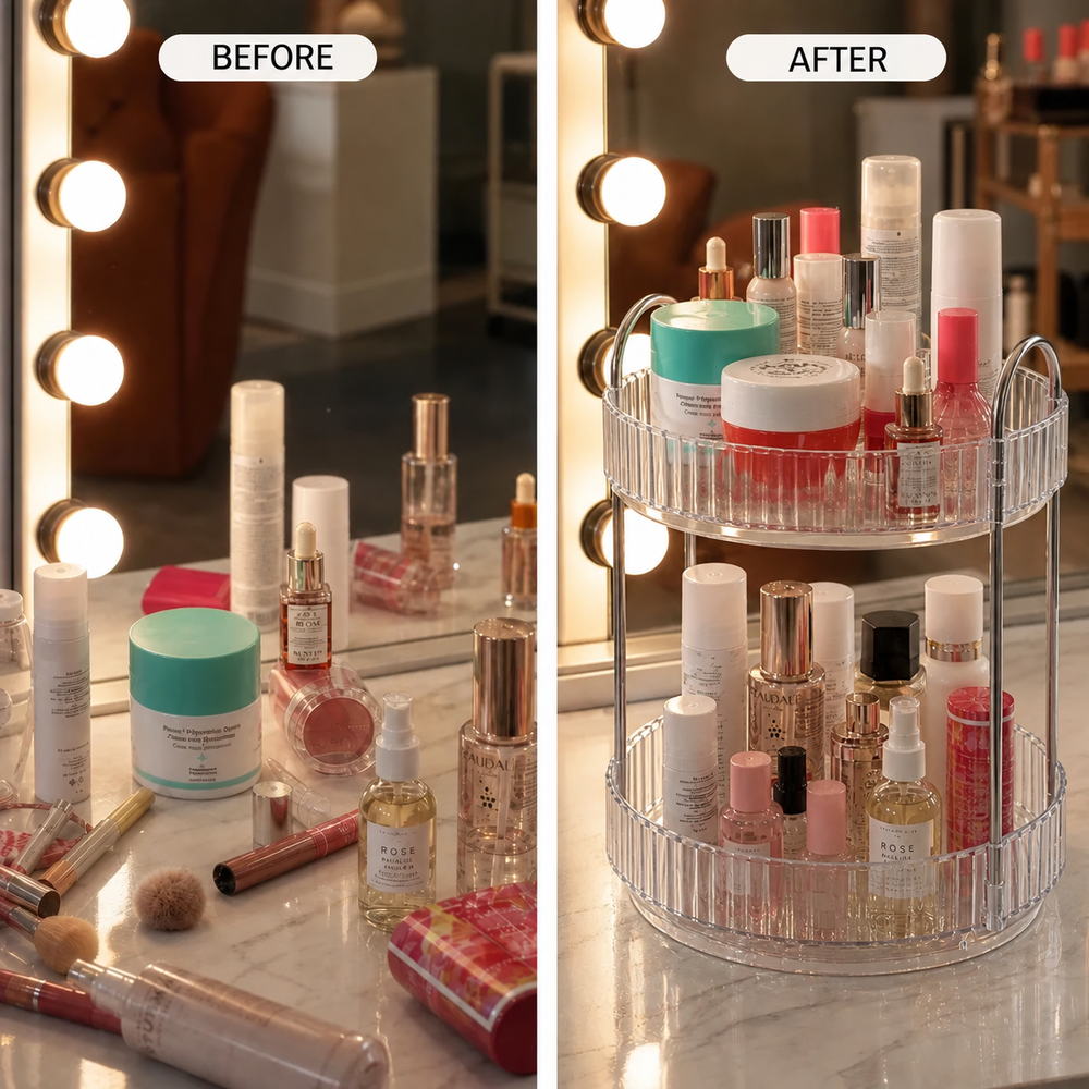 Twirl & Glow Rotating Skincare Organiser | Eleva regenerated |05