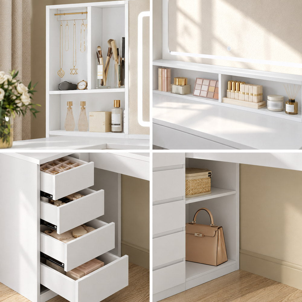 Me-Time Corner Dressing Table in White | Eleva regenerated |06