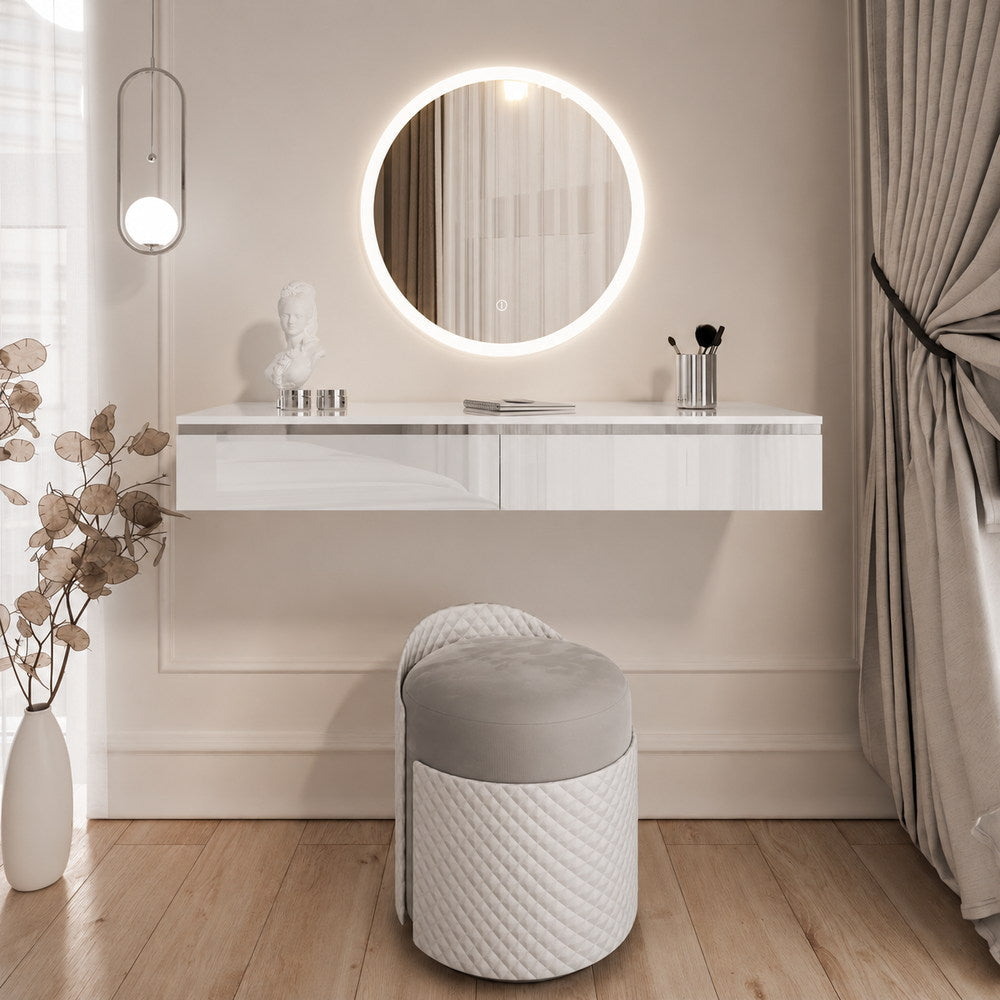 Floating Glow Wall Vanity in Gloss White | Eleva regenerated |07