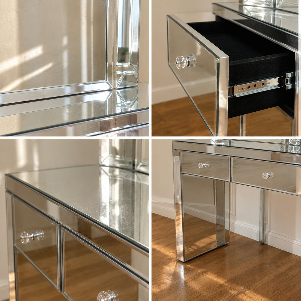 Silver Lining Mirrored Dressing Table | Eleva regenerated |08