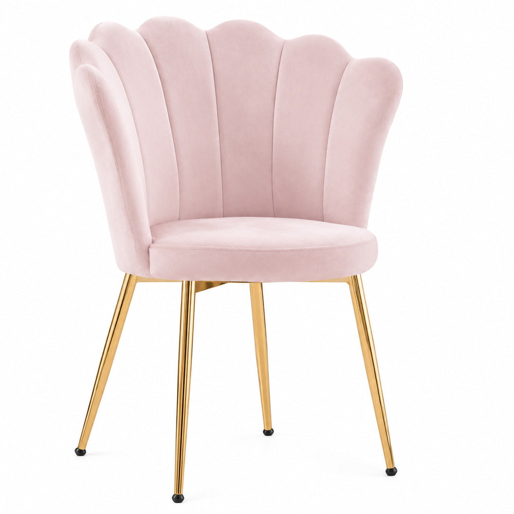 Mermaid Shell Velvet Vanity Chair | Eleva regenerated |13