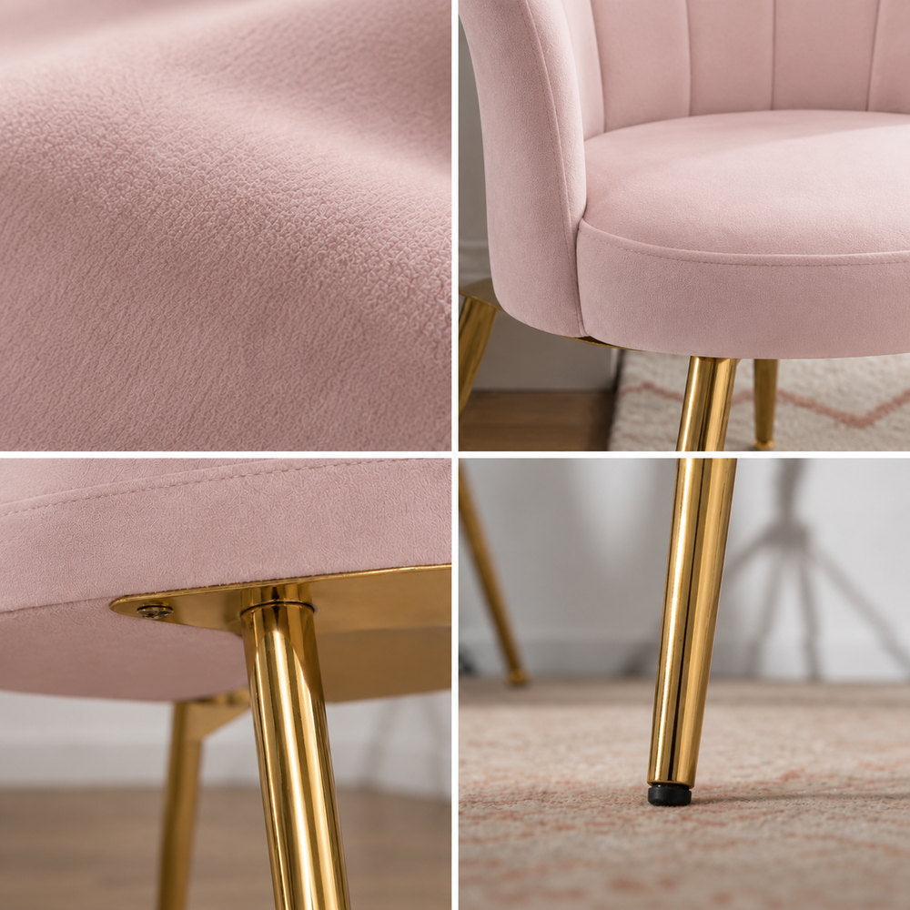 Mermaid Shell Velvet Vanity Chair | Eleva regenerated |18