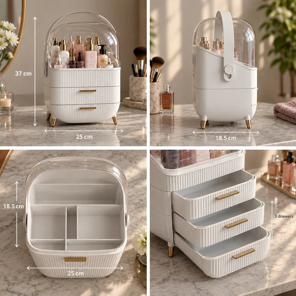 Dottie dome makeup organiser dimensions