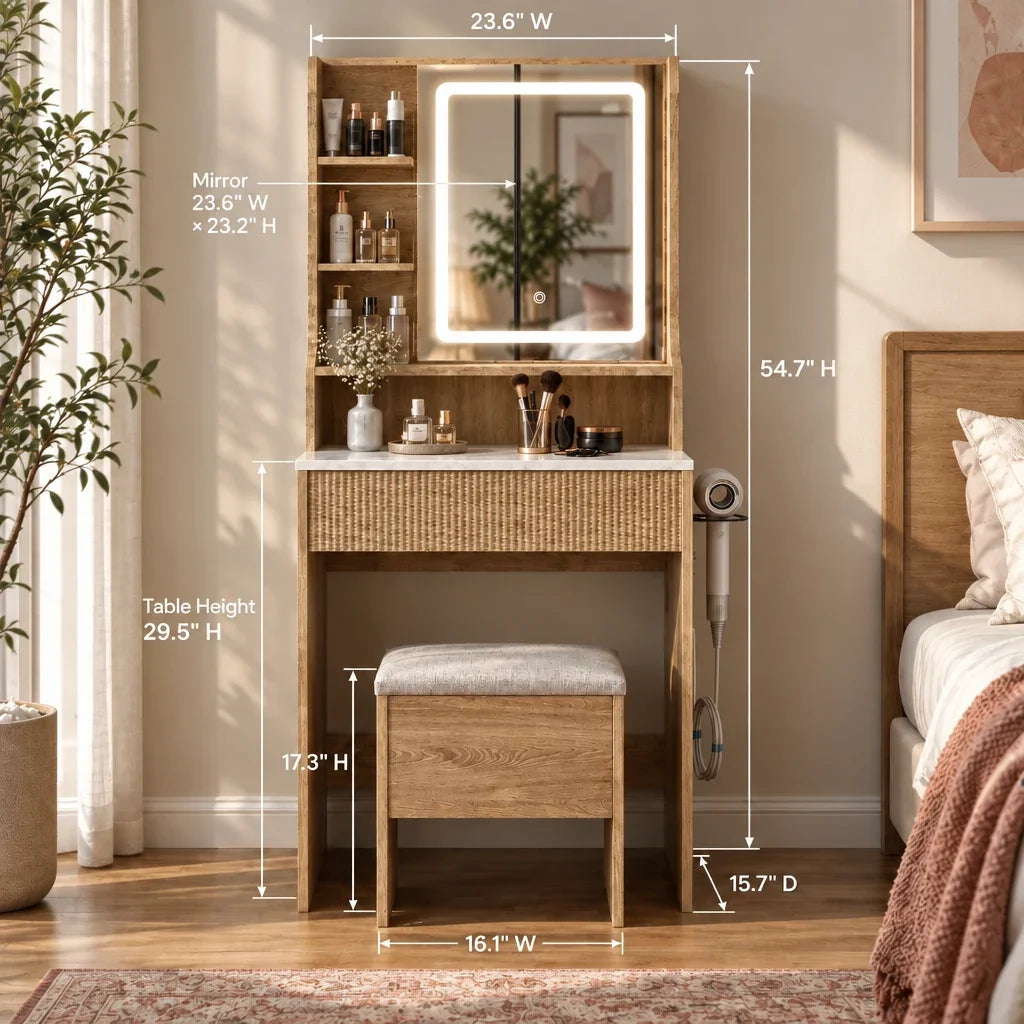 Willow small dressing table dimensions